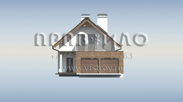 Проект загородного дома для узкого участка  S3-214 (Z294)