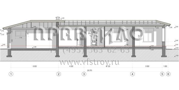 Проект большого одноэтажного дома с гаражом на один автомобиль S-275