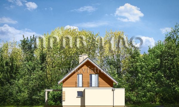 Проект коттеджа с фронтальным гаражом S8-219 (Вечеринка)