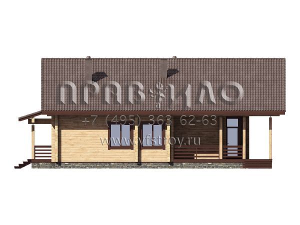 Проект деревянного дома со вторым светом S7-177 (1-58)