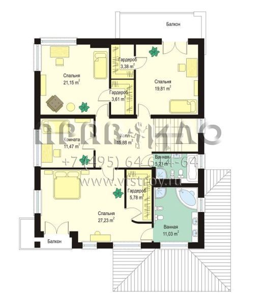 Проект загородного дома с кабинетом S8-332-2 (Топаз 2)