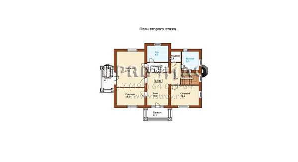 Проект коттеджа в классическом стиле L-236-1P