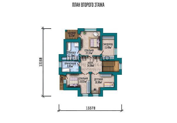Проект красивого дома с мансардой, большой террасой и выразительной крышей  S2-229 (097-229-1М)