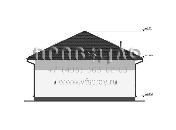 Проект стильного дома с мансардой S-211