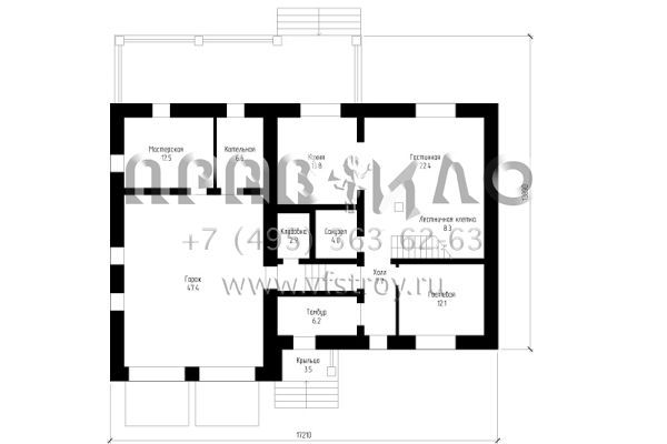 Проект дома с гаражом на две машины S7-242