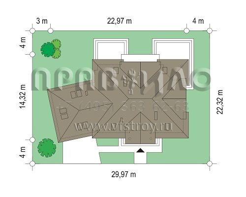 Проект коттеджа с колоннами S8-378 (Дом с Колоннами)
