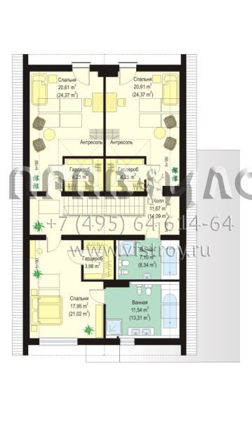 Проект загородного дома с необычным остеклением S8-315-1 (Юрский)
