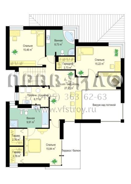Проект городской виллы из современных материалов S8-292-1 (Ривьера)