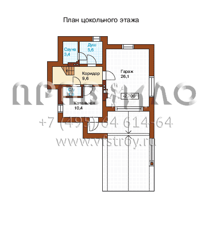 Проект дома из пенобетонных блоков J-180-1P