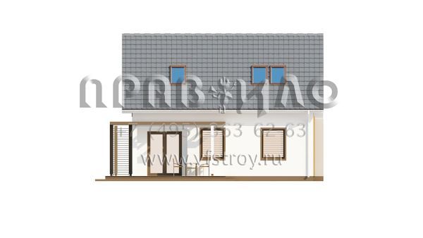 Проект компактного каркасного дома K3-92 (Z212 dk)