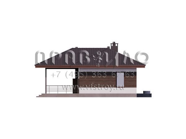 Одноэтажный дом с террасой S7-103 (3-47а1)