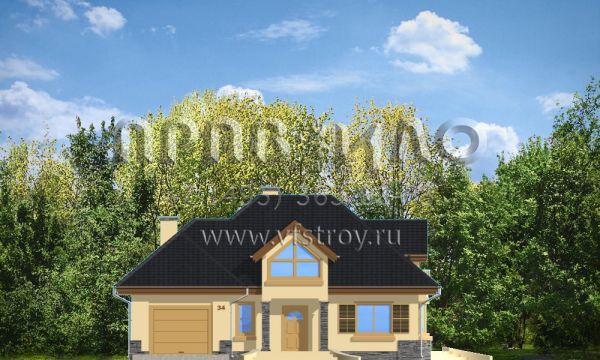 Проект оригинального загородного дома S8-266-1 (Майя)
