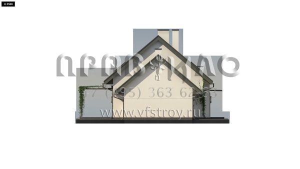 Проект уютного мансардного дома с большим гаражом  S3-207-3 (Z345)