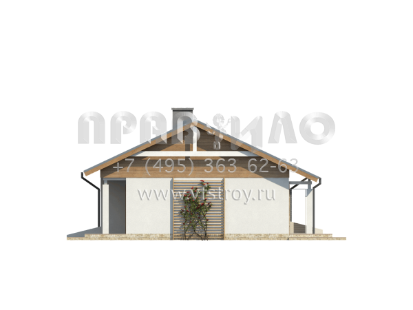 Проект одноэтажного мансардного дома с камином S3-119-2 (Z44)