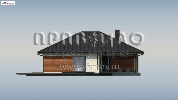 Проект современного одноэтажного дома с удобной планировкой S3-175-2 (Z317)