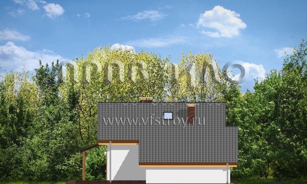 Проект компактного коттеджа с гаражом S8-135 (Блошка с Гаражом)