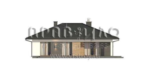 Проект комфортабельного одноэтажного дома с тремя спальнями  S3-118-2 (Z368 D)