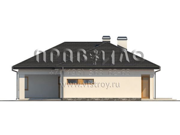 Проект одноэтажного частного дома S3-150-2 (Z204)