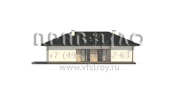 Проект четырехкомнатного одноэтажного дома с удобной внутренней планировкой S3-113-1 (Z354)