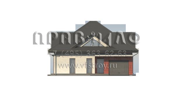 Проект коттеджа с мансардой и гаражом  S3-199 (Z278)