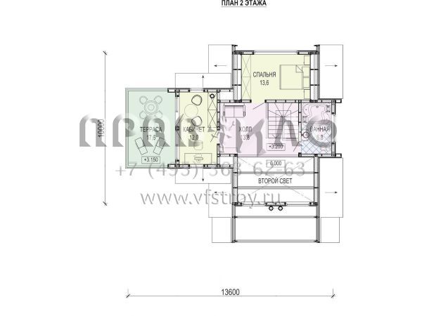 Дом A-frame с обходной террасой и бассейном S7-195 (4-04)