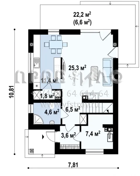 Проект энергоэффективного дома  S3-115 (Z295)