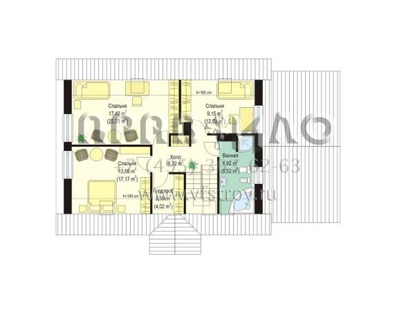 Проект сельского дома S8-198-1 (Лесной Заулок)
