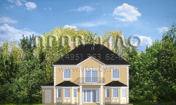 Проект стильного дома из керамических блоков S8-451-3 (Стильный)