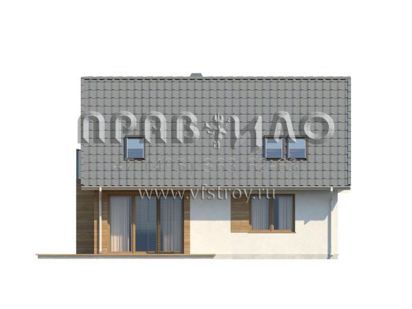 Проект комфортабельного дома с мансардой и двускатной кровлей S3-119 (Z101)