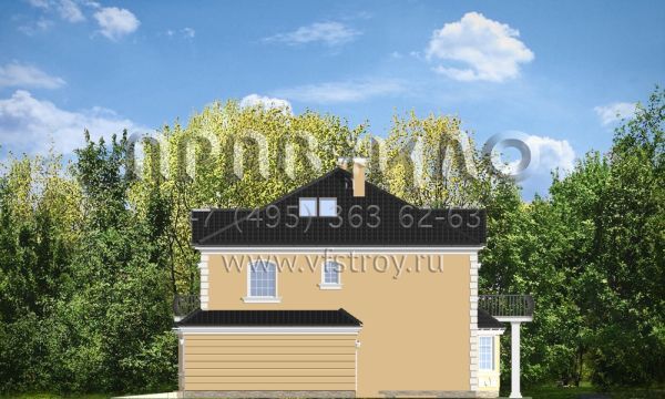 Проект стильного дома из керамических блоков S8-451-3 (Стильный)