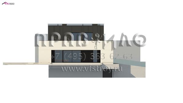 Проект современного двухэтажного дома с подземным гаражом S3-238-1 (Zx143)