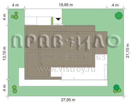 Проект коттеджа в стиле хай-тек S8-288 (Вилла Азур)