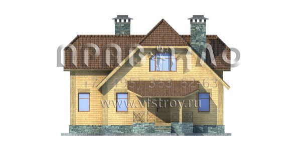 Проект брусового загородного дома S7-183 (1-08)