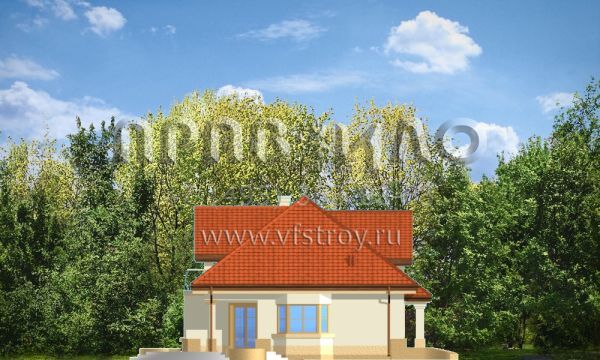 Проект дома с полукруглой террасой S8-263-2 (Фаворит)