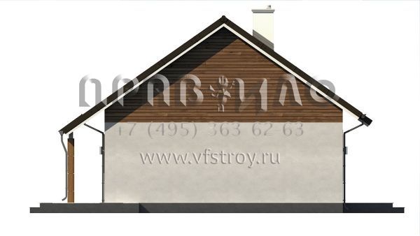 Проект одноэтажного дома из кирпича, керамических блоков или газобетона S3-82-1 (Z7 35)