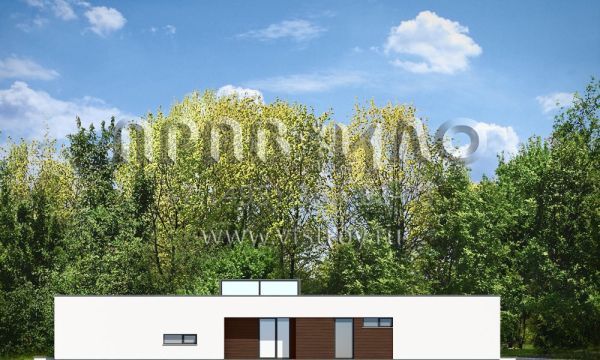 Проект одноэтажной виллы с плоской кровлей S8-369 (Вилла Атриум)