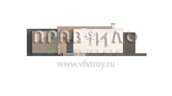 Проект одноэтажного загородного дома в стиле хайтек s3-133-4 (Zx65 +)