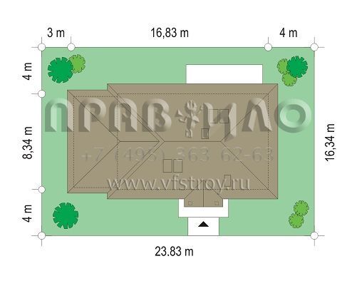 Проект коттеджа со сквозным гаражом S8-161-1 (Доминик 2)