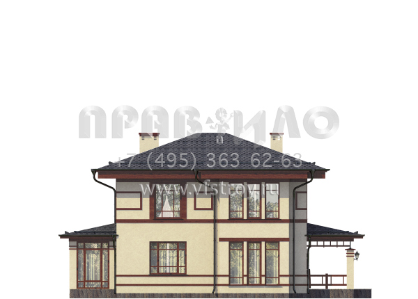 Блокированный дом из газобетона на две семьи S7-432 (3-18)