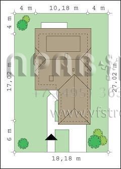 Проект солидного коттеджа из керамических блоков S8-216-2 (Солидный)