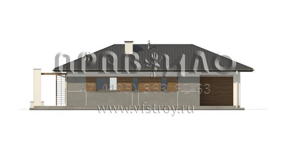 Проект компактного дачного дома для небольшой семьи S3-81-1 (Z355)