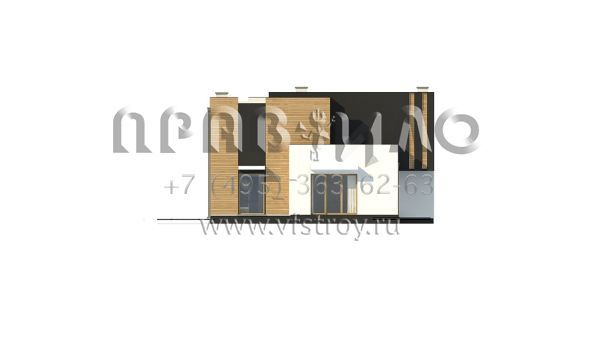 Проект современного особняка с открытым бассейном S3-206-6 (ZX120)