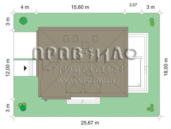 Проект двухэтажного коттеджа с чердаком S8-331 (Агат 2)