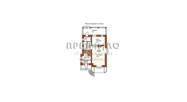 Проект коттеджа с цокольным этажом и гаражом на один автомобиль. I-217-1K