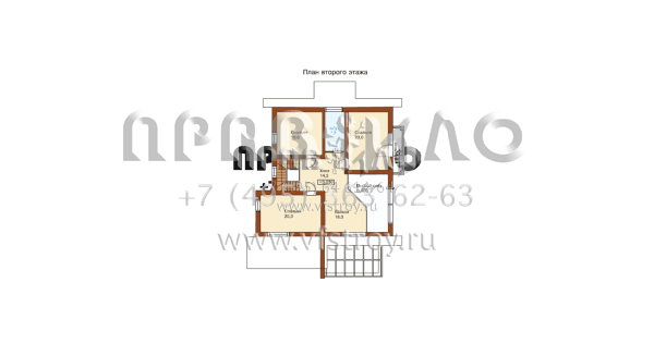 Проект загородного коттеджа с зимним садом K-268-1P