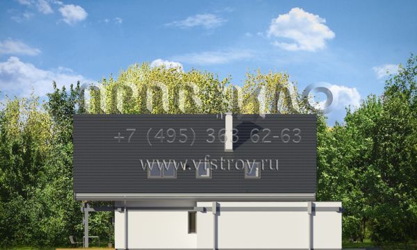 Проект дома с остекленным задним фасадом S8-260-1 (Открытый 4)