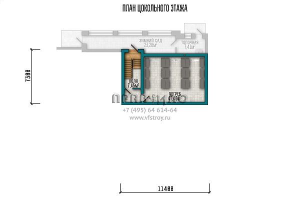 Проект большого загородного дома в стиле Шале S2-571 (054-571-2П)