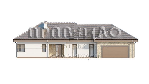 Проект загородного коттеджа для небольшой семьи S3-166-2 (Z167)