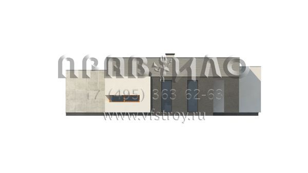 Проект одноэтажного дома в стиле модерн эффектной формы S3-169 (Zx56)