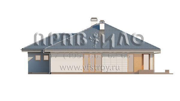 Проект одноэтажного частного дома с чердаком S3-173-1 (Z209)